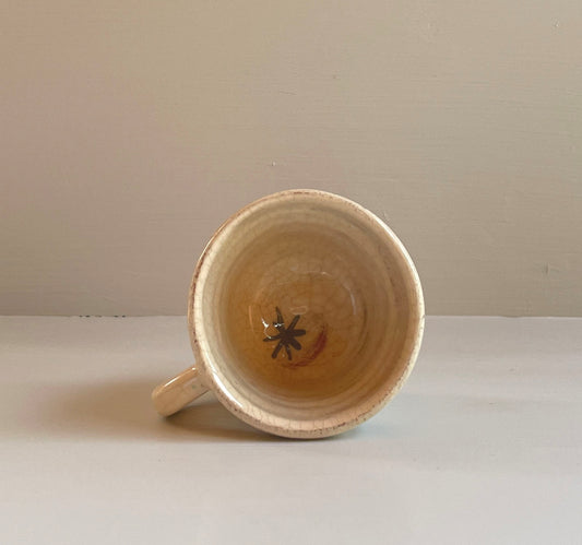 Cream and charcoal, stella coffee cup